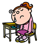 試験で困るイラスト